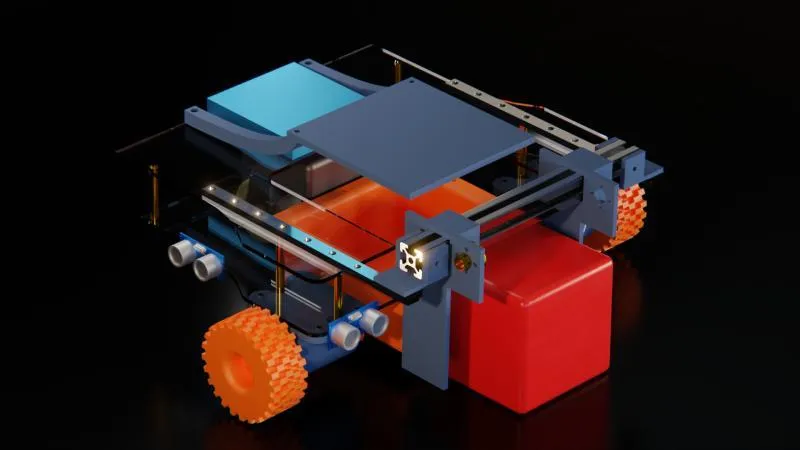 CAD render of the MATSCAN autonomous rover